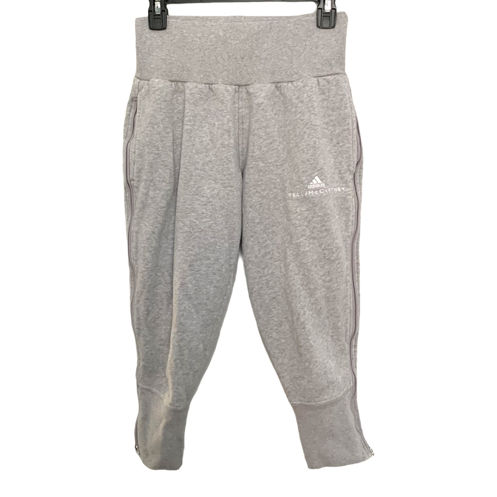 STELLA MCCARTNEY ADIDAS Essential 3/4 Sweatpants Crop Jogger Fleece Side Zip Leg
